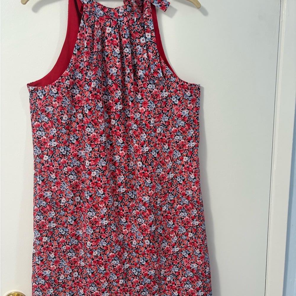 Maison Jules Red Floral Dress